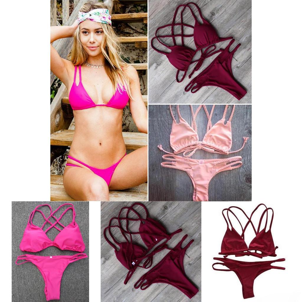 Set Bikini di Qualità Premium Sexy da Donna Push Up Imbottito Costumi da Bagno Brasiliani Per Amanti della Spiaggia