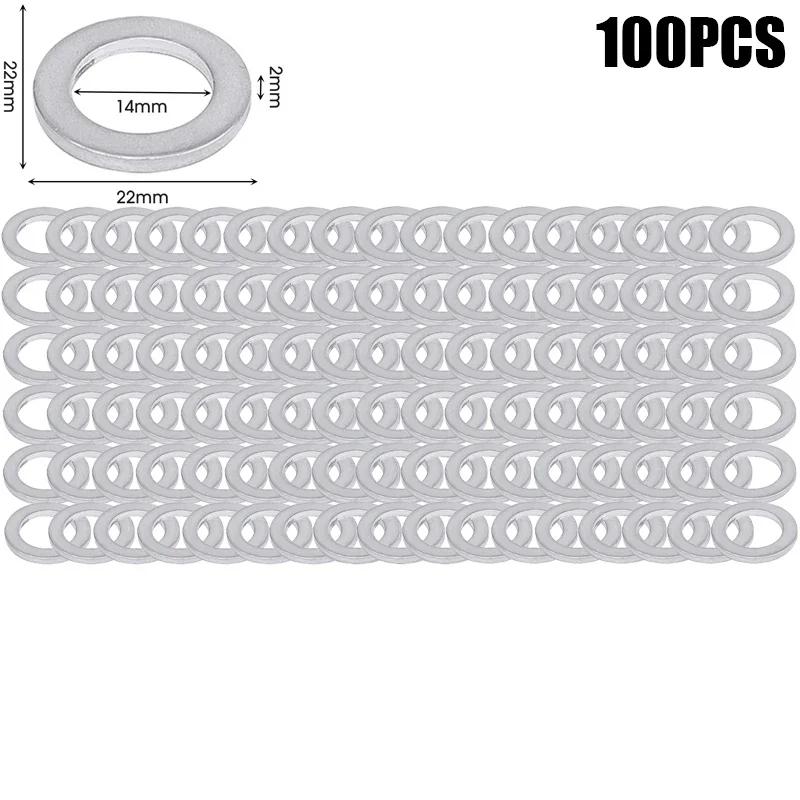 Aluminium Car Engine Bottom Oil Drain Seal Gasket 14 mm I.D. Screw Washers For Honda Accord CR-V CR-Z 9410914000 94109-14000