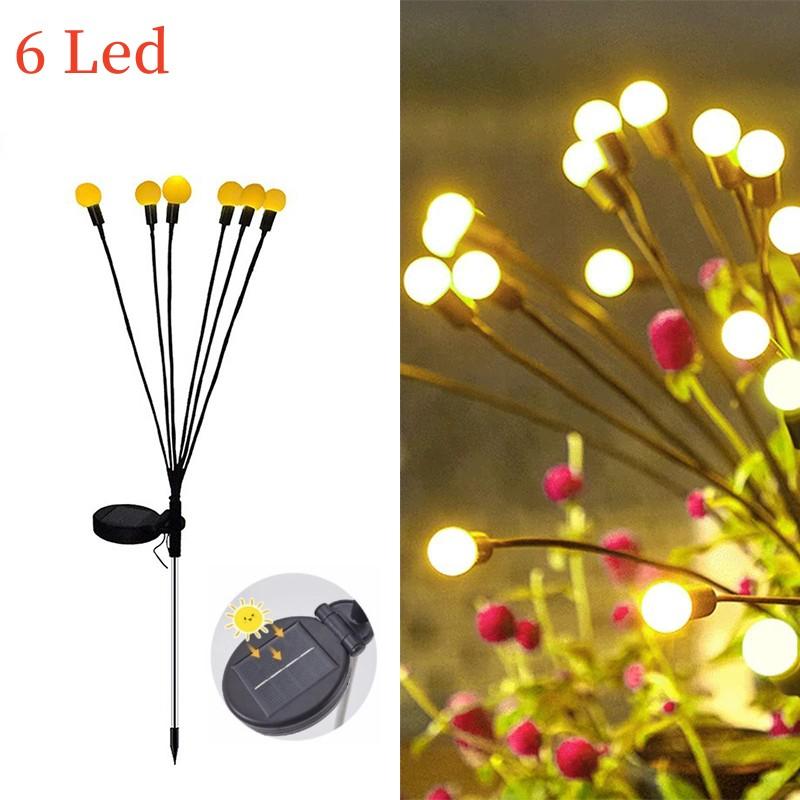 Solar-LED-Glühwürmchen-Lampe für den Außenbereich, Garten-Rasenlampe, Hofkanal-Landschaftslampe, Solar-Himmel-Stern-Schaukellampe, für den Außenbereich, Blumenbeet, Weihnachtsdekoration