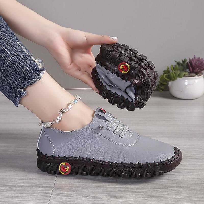 Zapatillas de Moda para Mujer Primavera Verano Nuevas Zapatillas Romanas de Suela Blanda Transpirables para Mujer Costuras Retro Suela de Magdalenas Tallas Grandes Zapatos para Mujer