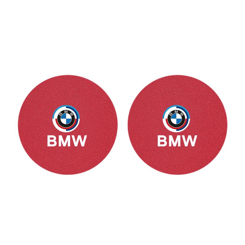2Pcs Car Coaster Water Cup Mat Non-Slip Pad For BMW Performance E93 G30 E92 E53 F40 F10 F20 F30 X6 E34 E61 E60 E39 E28 X3 X1 X4 DNPQY1