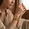 Vintage Flower Stainless Steel Cuff Bracelet for Women Exaggerated Floral Open Wide Bangle Summer Party Jewelry Gift