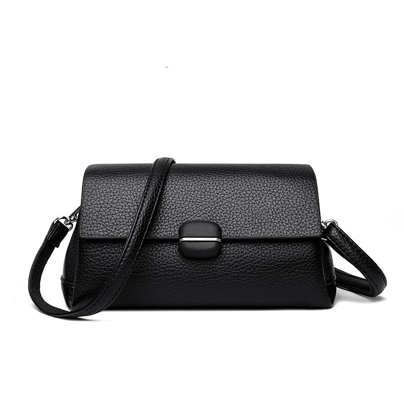 Bolsa Mensageiro Simples Feminina, Bolsa Transversal Casual, Bolsa de Ombro da Moda, Bolsa de Mão em Couro PU Macio, Adequada para Uso Diário e Compras
