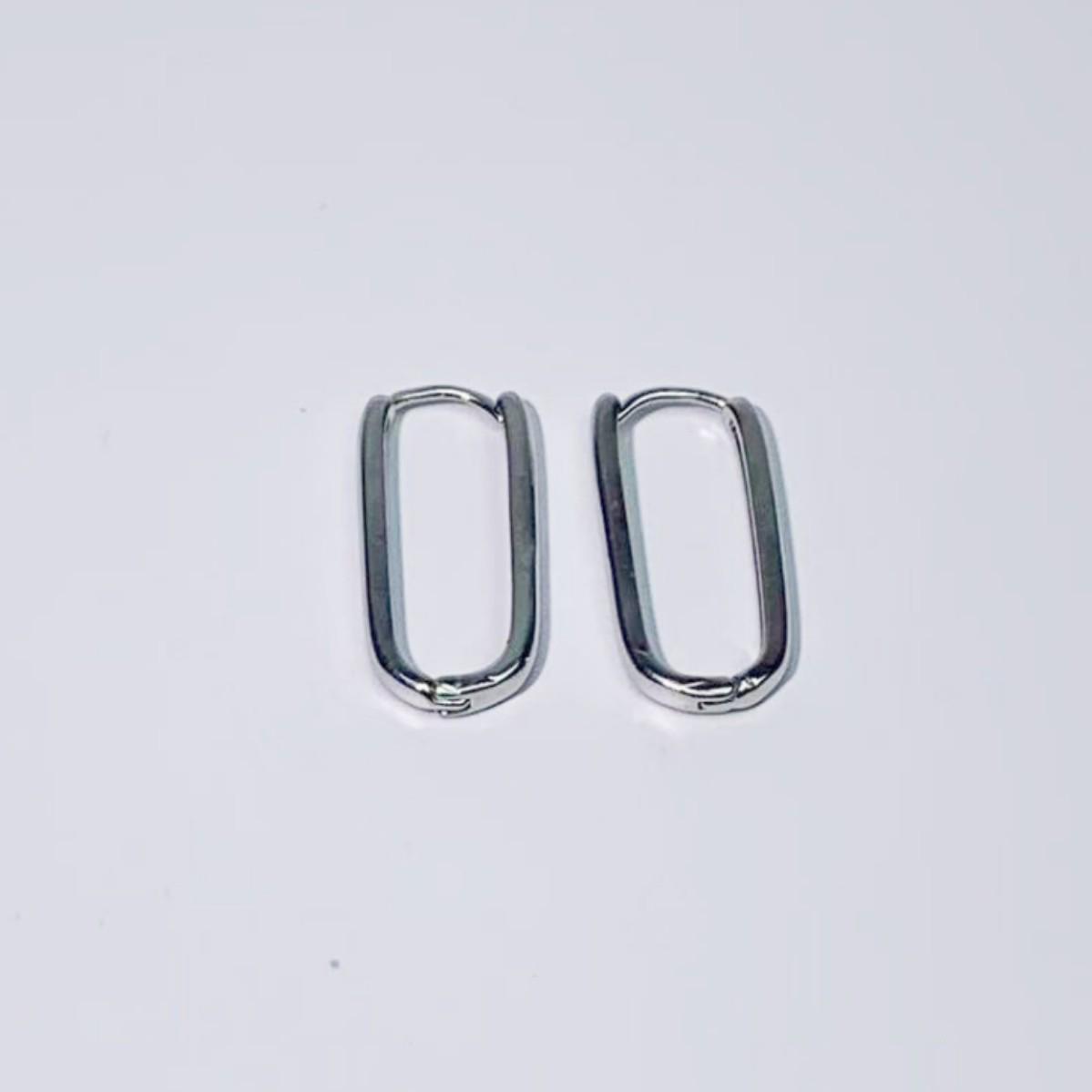 Trendy European & American Oval Hoops: Slimming Design & Light Luxury платиновый