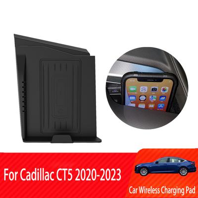 Qi 15W Car Wireless Charging Pad For Cadillac CT5 2020 2021 2022 2023 Center Console Phone Charging Pad Mat Car Accessories