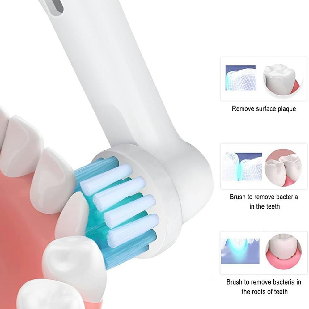8Pcs Replacement Brush Heads for Electric Toothbrush Deep Clean Soft Bristles Heads for Home Use