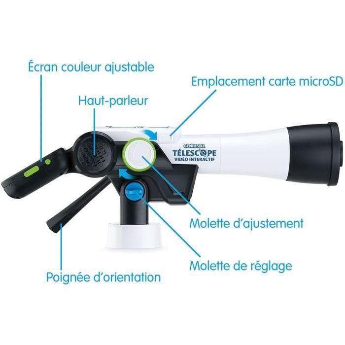 Télescope Vidéo Interactif - VTech - Genius XL - Écran LCD 2.4 - Zoom X110 - 5 Modes De Jeu