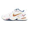 Nike Air Monarch 4 Abrasion Resistant Slip Resistant Low top Chunky Sneakers Unisex White Gold 415445-102(Team1830-S-BOX)