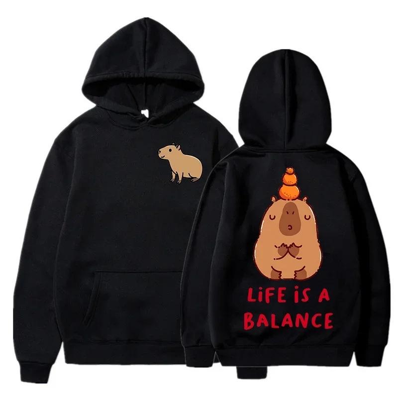 Capybara Fashion Hoodie Women Men Harajuku Autumn Winter Fleece Streetwear Pullovers Capibar