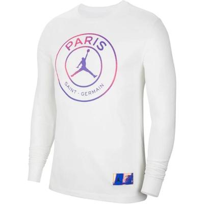 Camiseta de Manga Comprida Air x Paris Saint-Germain Branca Masculina Tops CZ0792-100