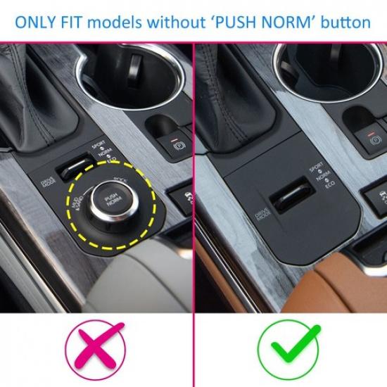 Silver Gear Shift Box Panel Cover Trim For - Toyota Highlander 3PCS