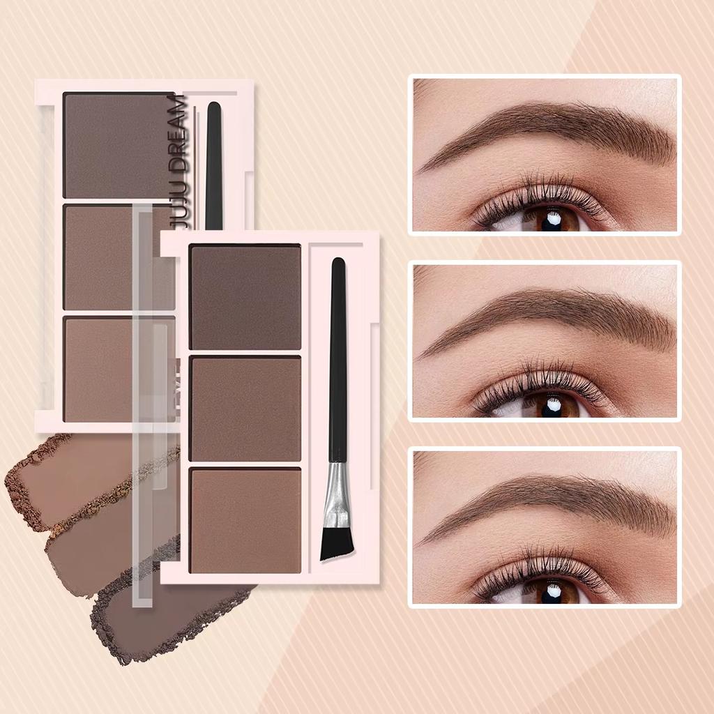 Three-color Eyebrow Powder Shadow Three-dimensional Eyebrow Shape Waterproof and Sweat-proof Natural Long-lasting Eyebrow Powder