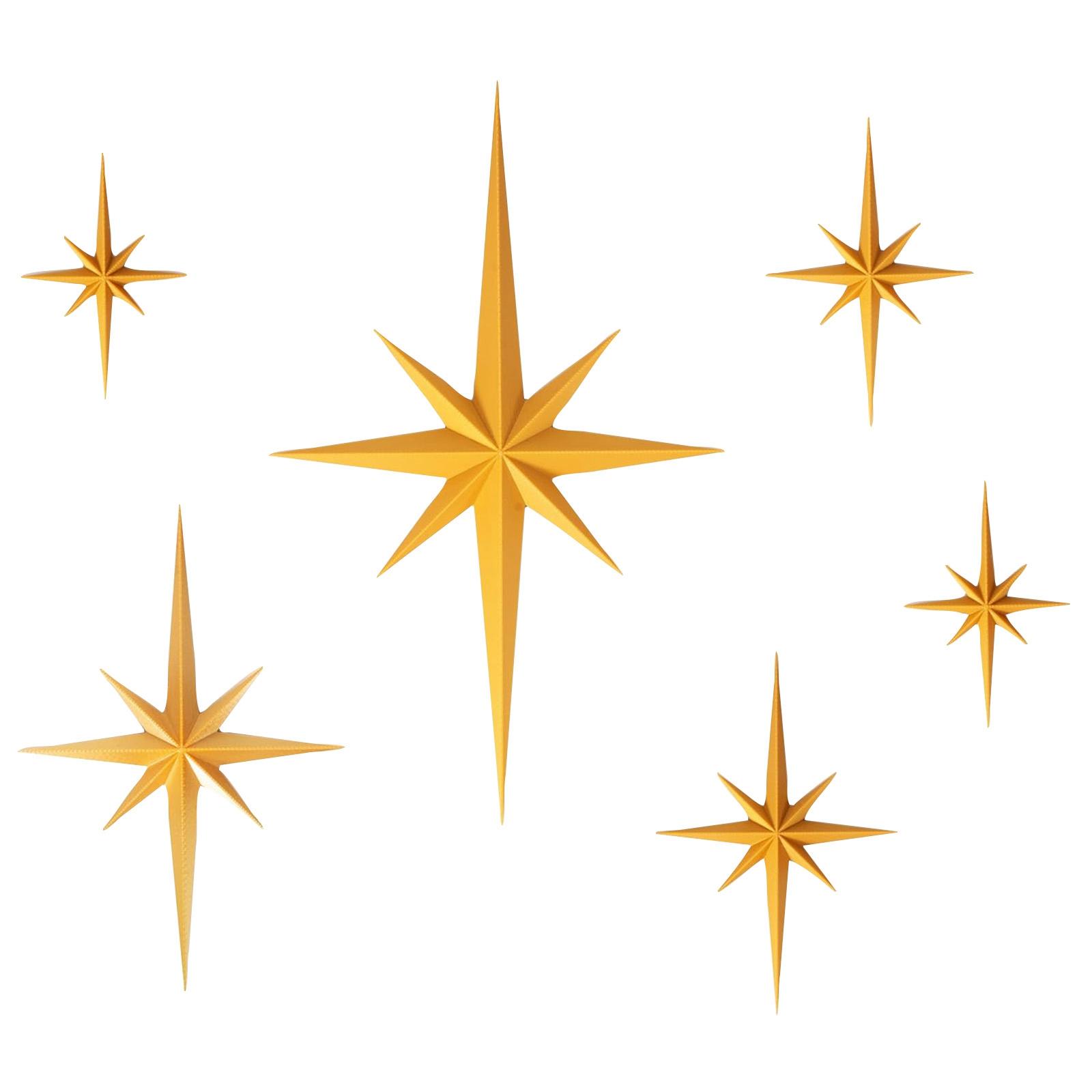 

Мид-модерн декор, Винтажные настенные рельефы, Пластиковые украшения в виде звездного взрыва, Ретро небесные готические предметы интерьера One Size