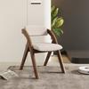 Foldable Wooden Dining Chair With Thickened Backrest Lightweight Multi-Use Home Office Adults