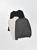 Women's Slim Fit Cashmere Blend Minimalist Round Neck Long Sleeve T-Shirt