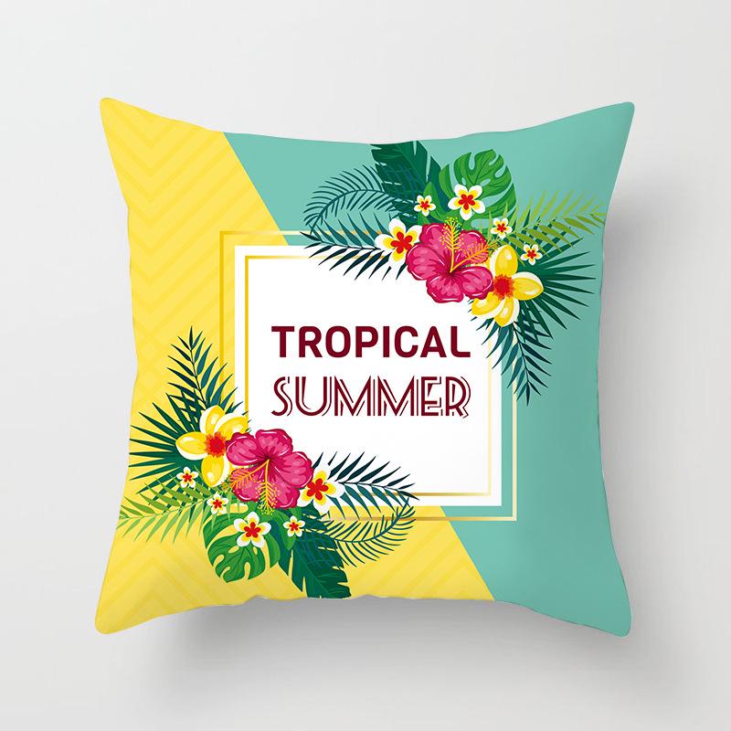 Ins Home Cartoon Plant Digital Printing Car Pillow Cushion