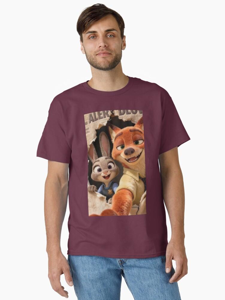 Zootopia Zootopia Fan Art – Judy Hopps & Nick Wilde Cute Duo Illustration Classic T-Shirt