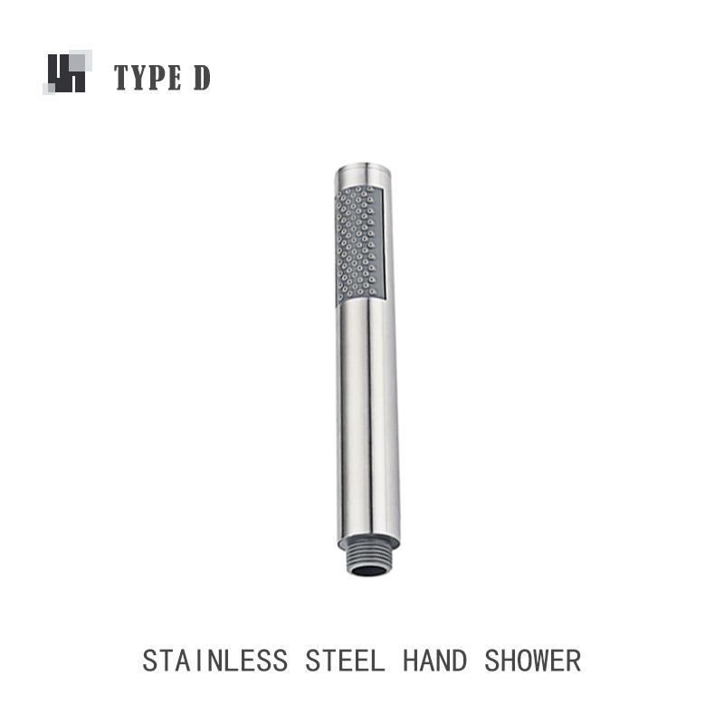 Brushed Stainless Steel Hand Shower Bathroom Hand Held Shower Set with Holder and Hose Wall Mounted Hand Hold Shower Head