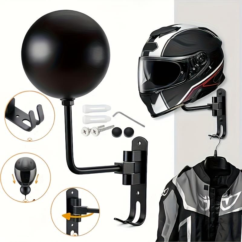Motorcycle Helmet Holder Swivel 180° Wall Shelf Helmet and Jacket Hanger Metal Hook Metal Shelves Perfect GiftSpeed Sensors 6