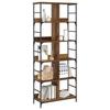 4 Tier Shelf 78.5 x 33 x 188.5 cm Metal PB Reclaimed Wood
