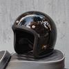 Retro Otwarty Kask Motocyklowy Prawdziwy Vintage Włókno Szklane Jazda na Skuterze 3/4 Jet Kask Zatwierdzony przez DOT Kask Motocyklowy orz-tx-500