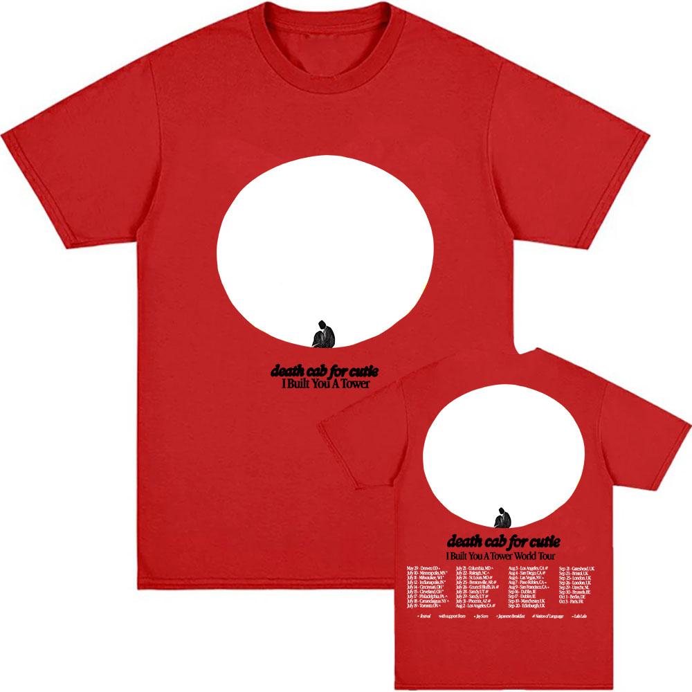 

I Built You A Tower World Tour 2026 T-shirt Death Cab for Cutie Band Tshirt Short Sleeve Summer Men/Women Tees Print Top XXL
