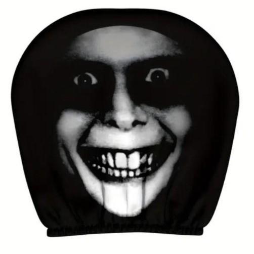 Samurai Smiley Face Car Pillowcase, Personalized Seat Protection Cover, Long-distance Self Driving and Business Travel Scenes, New Year's Day Gift