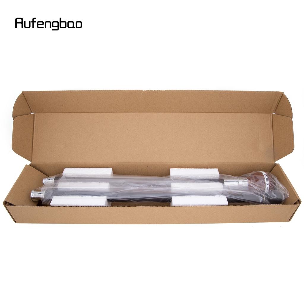 Rot Weiß Kugel Silber Gehstock Mode Dekorativer Gehstock Gentleman Elegant Cosplay Stock Krummstab 92cm