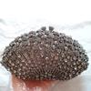 WHTUOHENG Fächerförmige Abendtasche Clutches Luxus Silber Diamant Damen Hochzeits-Geldbörsen Dame Strass Kristall Handtaschen Party-Tasche