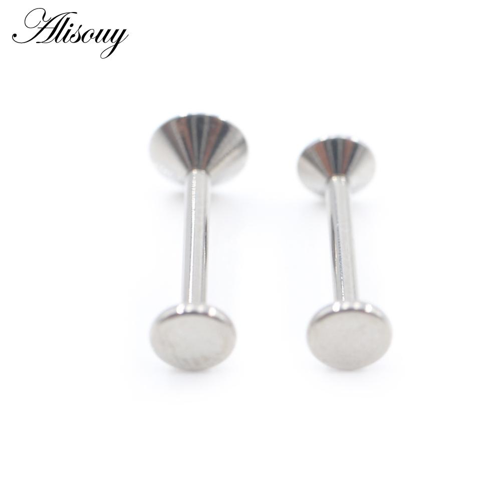 Alisouy 1 Stück G23 Titan Trichter Schraubgewinde Ohr Tragus Helix Bar Labret Lippenring Knorpel Ohrstecker Piercing Körperschmuck