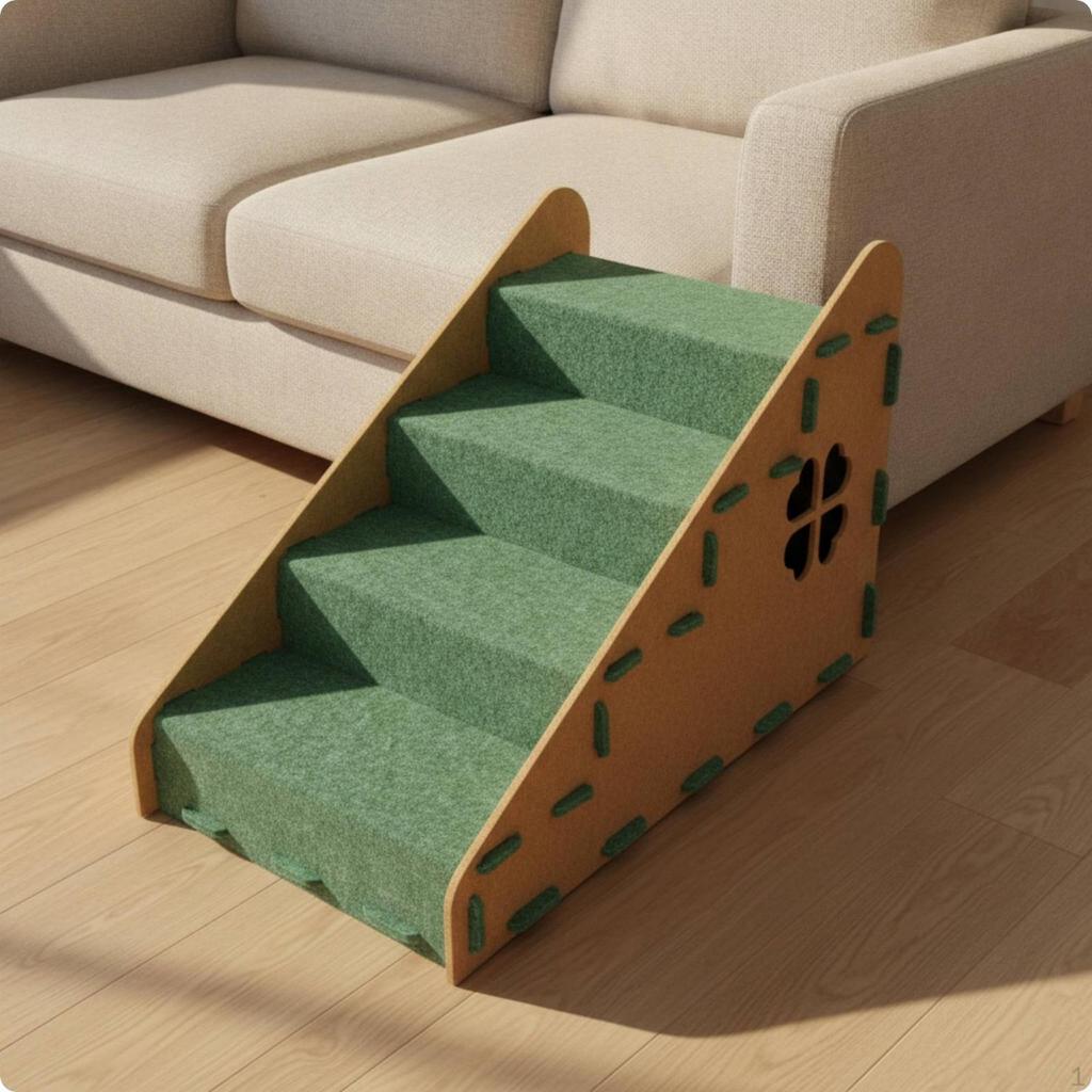 Scale per animali domestici con cuccia a grotta, gradini multifunzione per cani e gatti