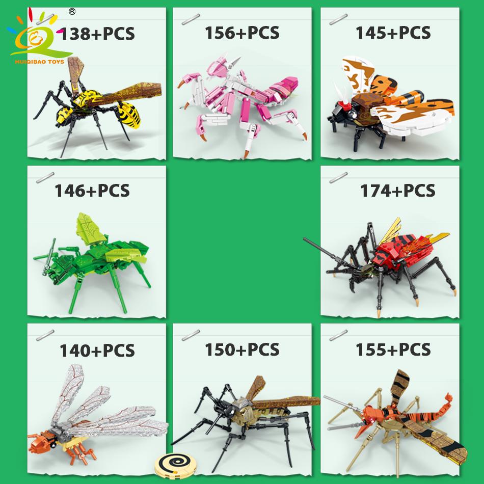 Non-Toxic Moc Insect Model Building Blocks Fly Bee City Construction Bricks Set Children Puzzle Assemble Toys For Kidsgift