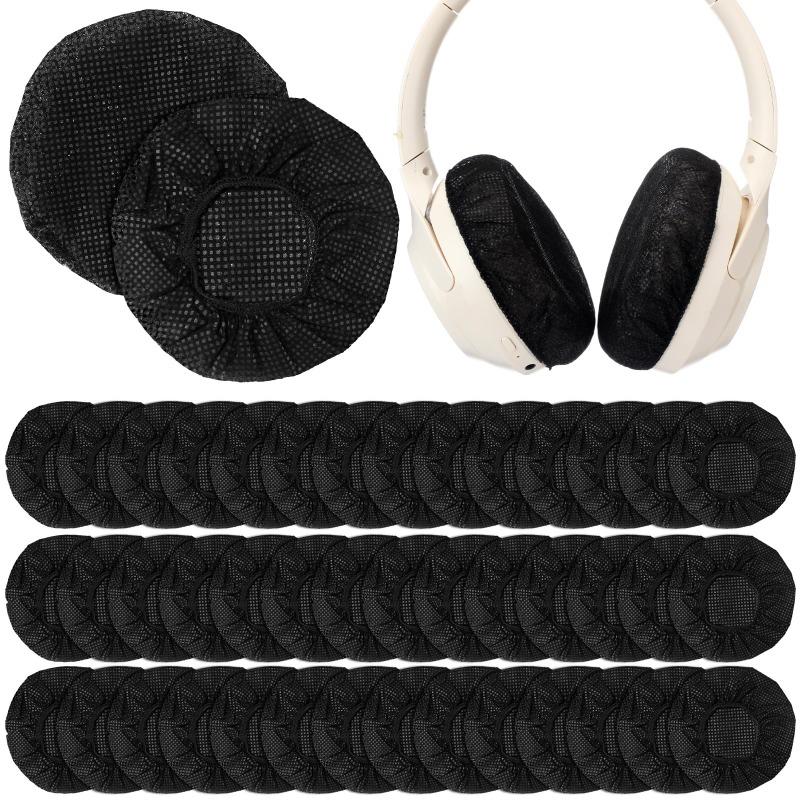 100 Pieces of Earplug Pads Earplug Covers Ear Pad Protectors Non-woven Elastic Headphone Covers for Gaming Headphones 2025 Hot