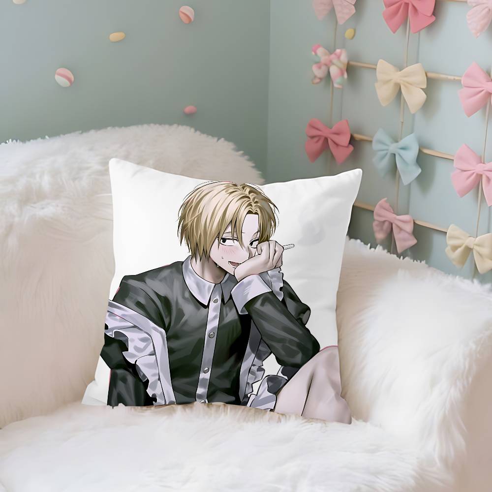 Shin Asakura Case Plush Fabric Soft Pillowcase Double Sided Print Cushion Cover Household Gifts