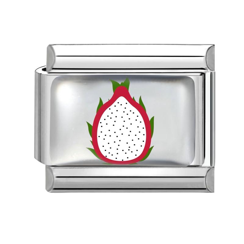 Creative Fruits Series Grape Cherry Lemon Coconut Orange Italian Charm Link Fit 9MM Stainless Steel Jewelry DIY Making Bracelet