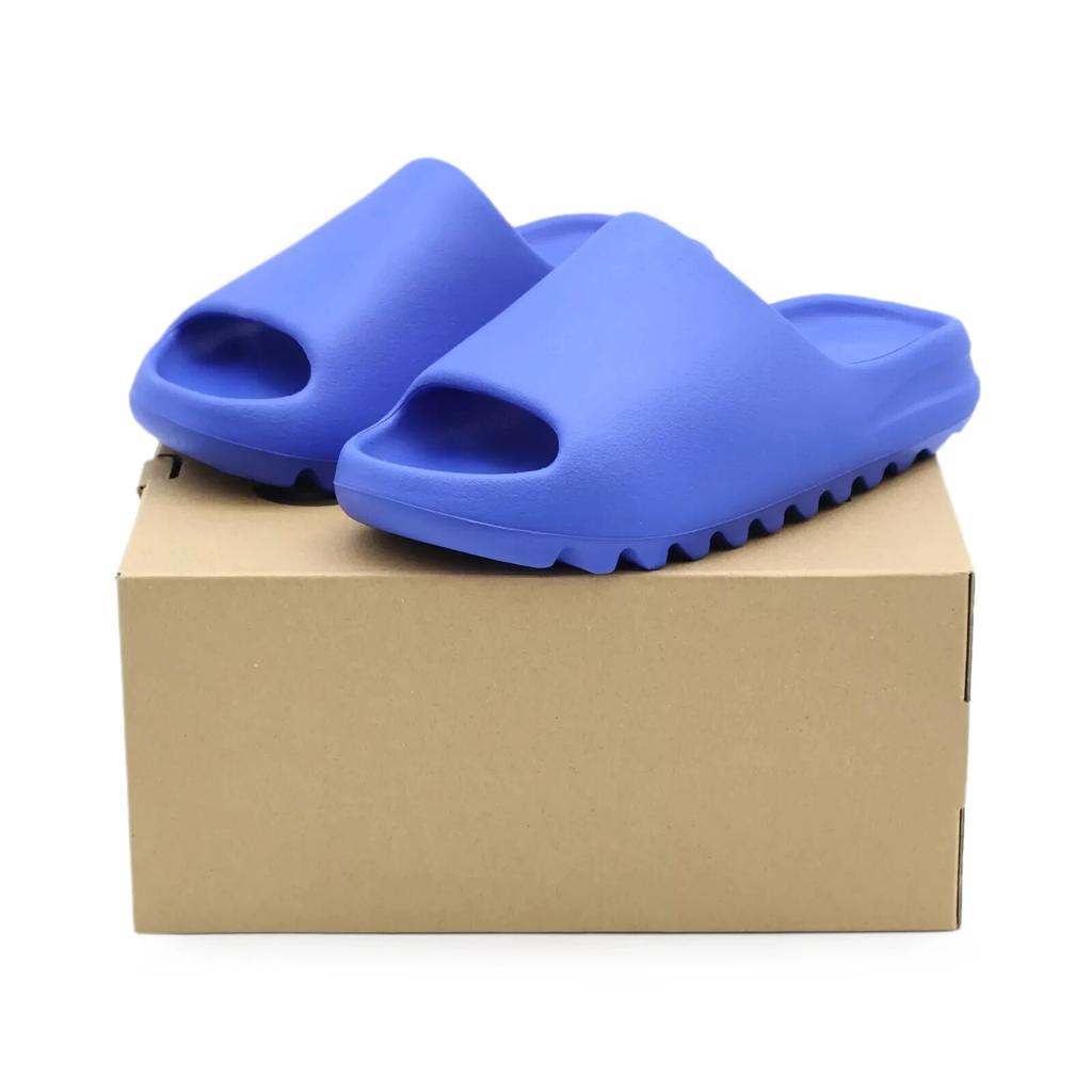 ID4133 Adidas Yeezy Slide Azure Cobalt Royal Blue Sapphire Indigo Marine (Men's)