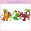 40 Stück Dino Paradies Bausteine Set Leicht Und Langlebig Für Sicheres Spielen