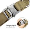 Adjustable Tactical Dog Collar Dog Leash Military Nylon Buckle with Control Handle for Dog Training