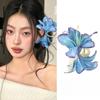 Fermagli per capelli a forma di fiore di giglio per donne ragazze Barretta Clip a pinza di granchio Fermagli per capelli per coda di cavallo Copricapo da bagno spiaggia Accessori per capelli