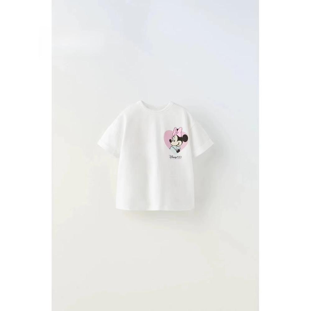 Minnie Summer TShirt Casual Sports Cute Cartoon Animated Printed Short Sleeve Top Unisex Cotton Comfortable and Breathable