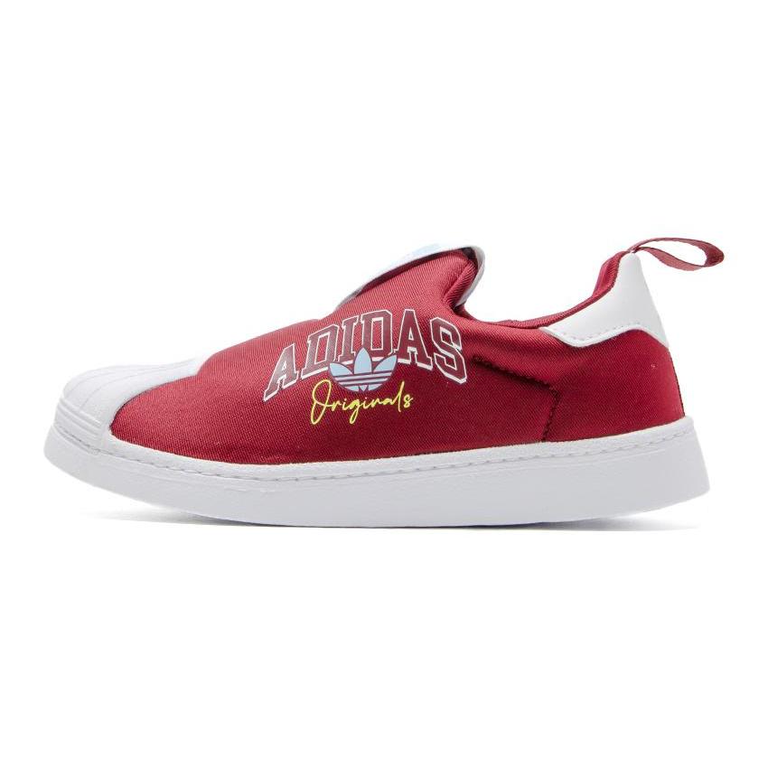Adidas Originals Superstar Series 360 C Durable Breathable Lightweight Low Top Kids Skateboarding Shoes Red Kids IG9903 28