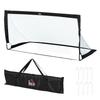 Set of 2 Football Goal Net 6 X 3 Ft Foldable Outdoor Sport Training Teens Adults Football with Carrying Bag Black