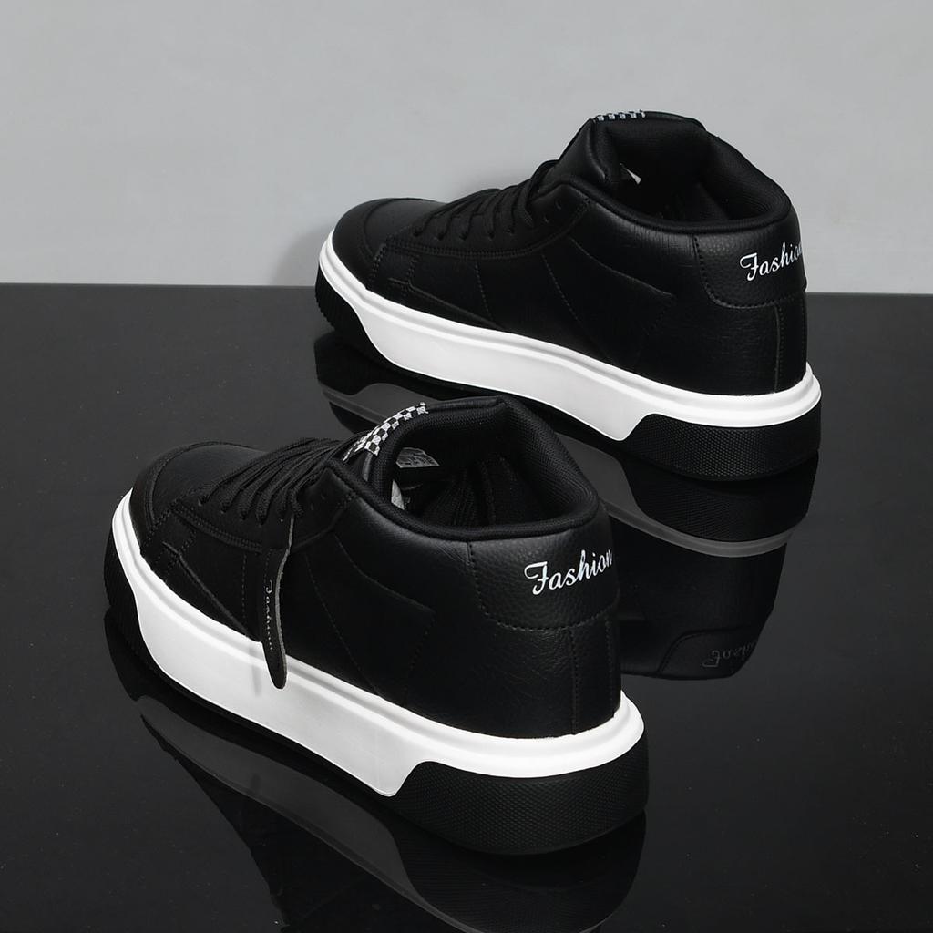 Scarpe alte con suola spessa da uomo, nuove scarpe traspiranti mid-top per l'autunno, scarpe rialzanti da uomo TK