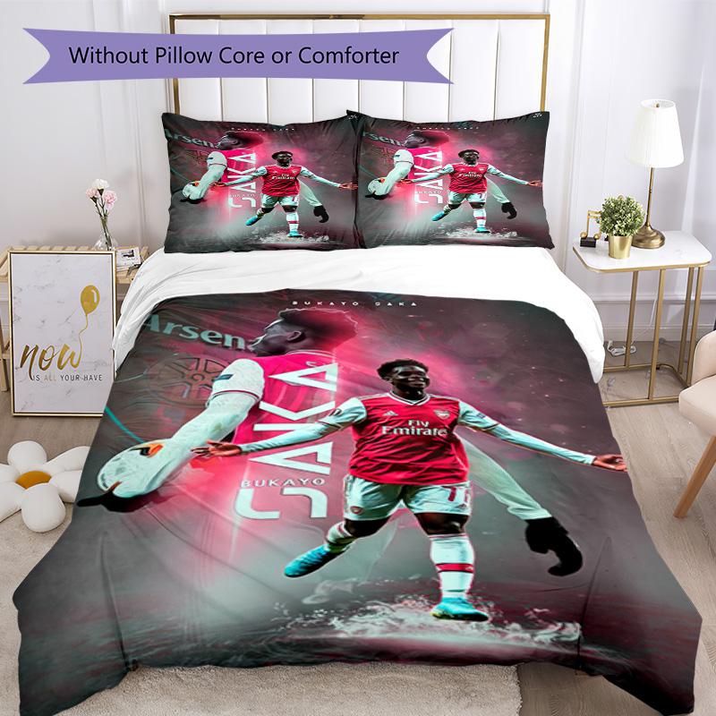 Arsenal Bedding Set Breathable Duvet Cover with Pillowcases Decorative Bed Linen for Bedroom Home Decoration Birthday Gift