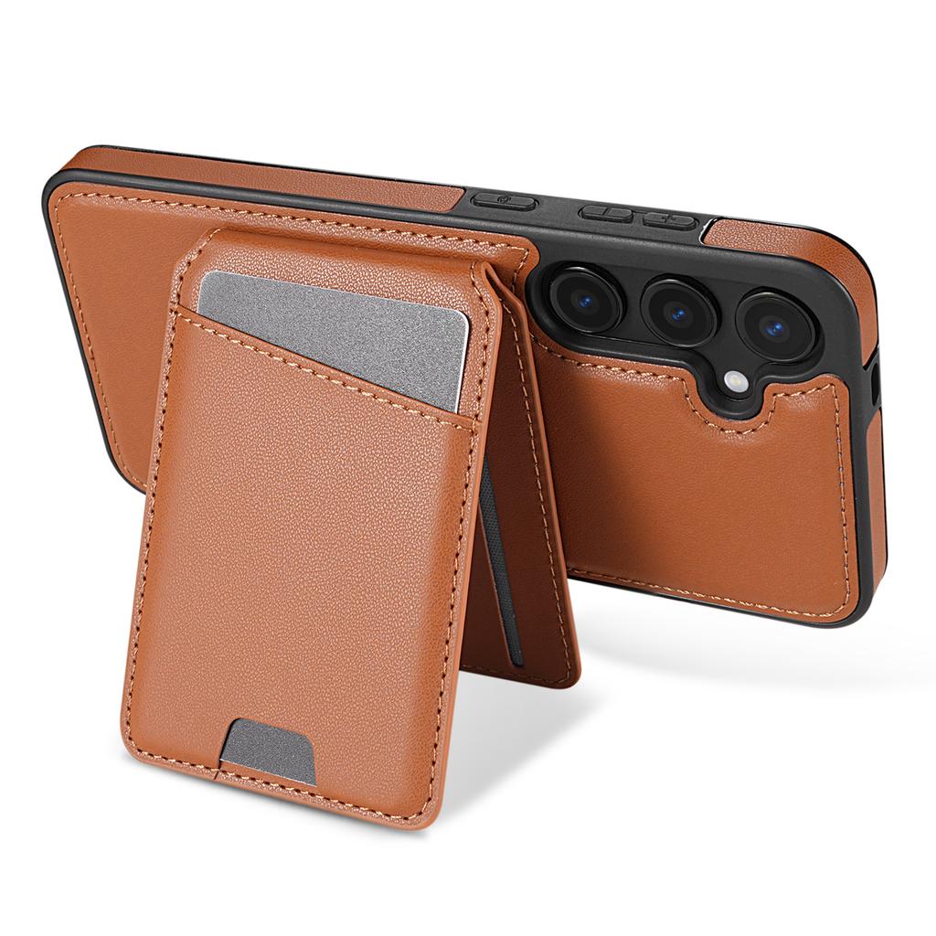 For Samsung Galaxy A15 4G/5G Case Compatible with MagSafe Detachable Card Holder Kickstand Leather Phone Back Cover