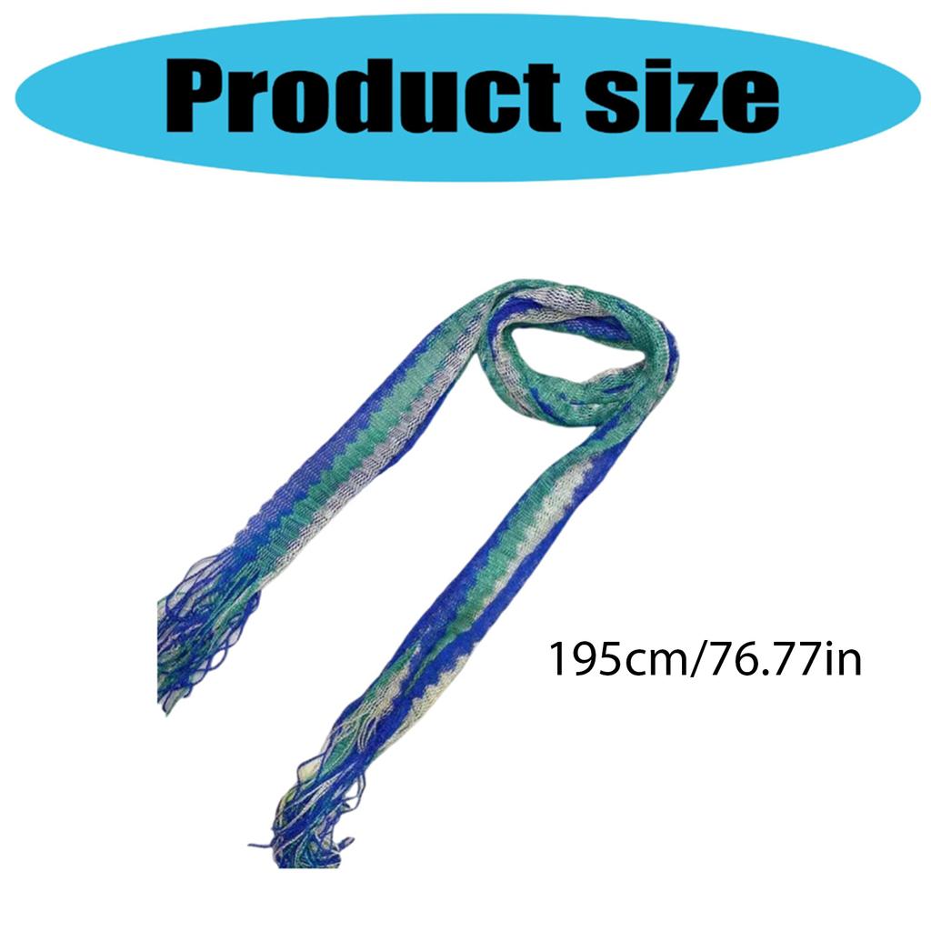 Lace Striped Neck Scarf With Tassels For Women and Teens Fashion Neck Accessories Perfect For Various Occasion Outfit