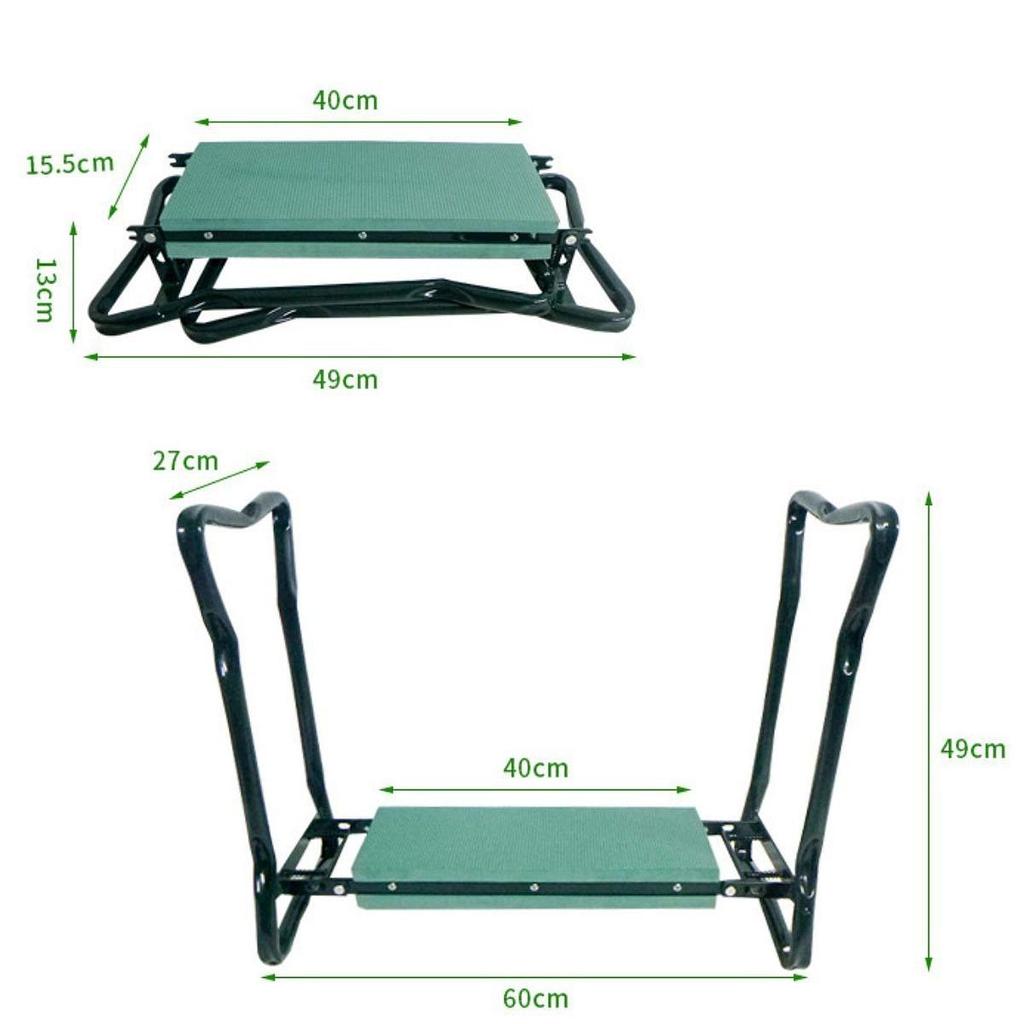 Garden Kneeler and Seat with Soft Kneeling Pad Portable Sturdy Foldable Stool for Planting