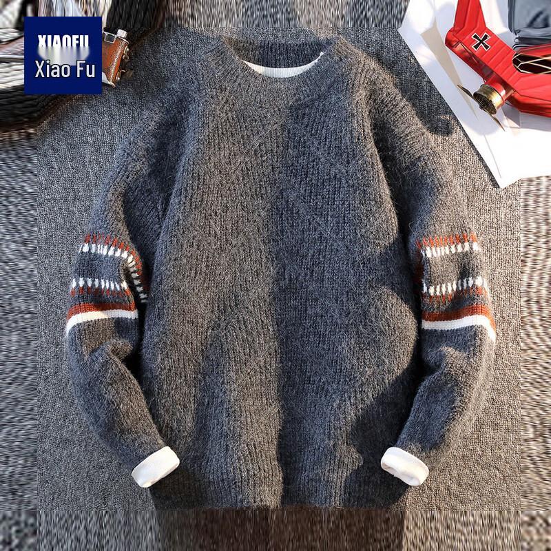 

Xiaofu Men s Relaxed Fit Color Block Pullover Knit Sweater 2XL