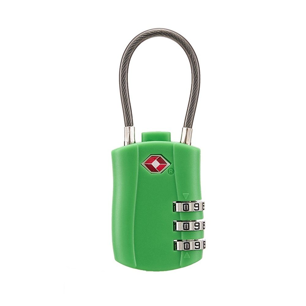TSA Customs Password Lock Anti-theft Wire Rope Padlock Durable 3 Digit Combination Lock  Travel