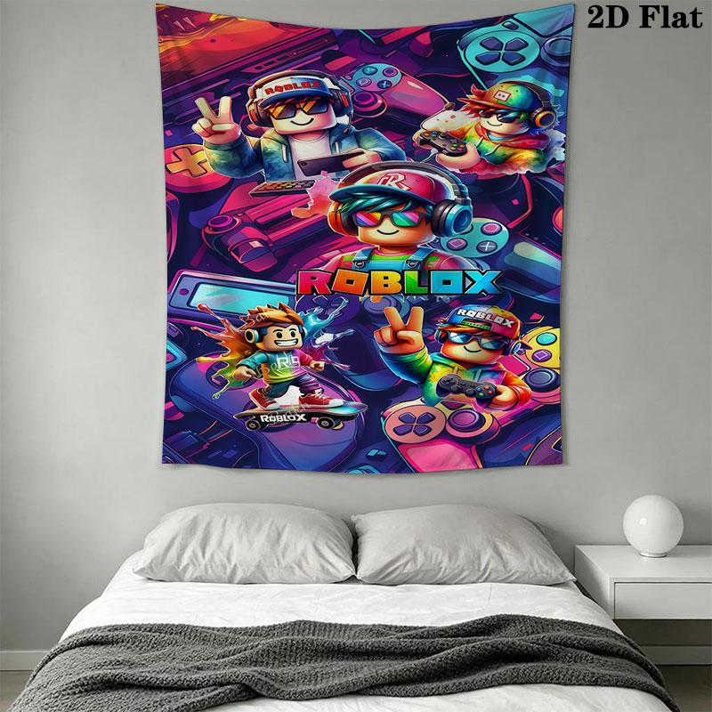 Roblox Poster Wall Hanging Printed Fabric Blanket Decorative Tapestries for Bedroom Living Room Home Decor